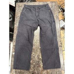 Dickies Mens Carpenter Pants 34x30 Black Duck Canvas Utility Workwear Trousers